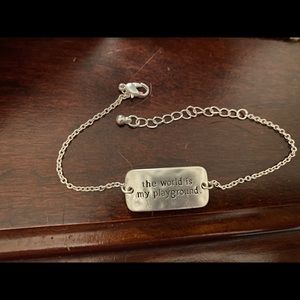 The world is my playground bracelet